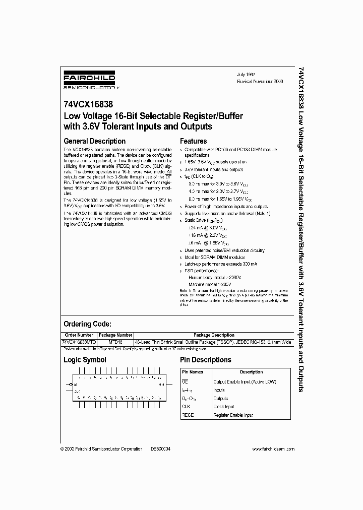74VCX16838_971560.PDF Datasheet