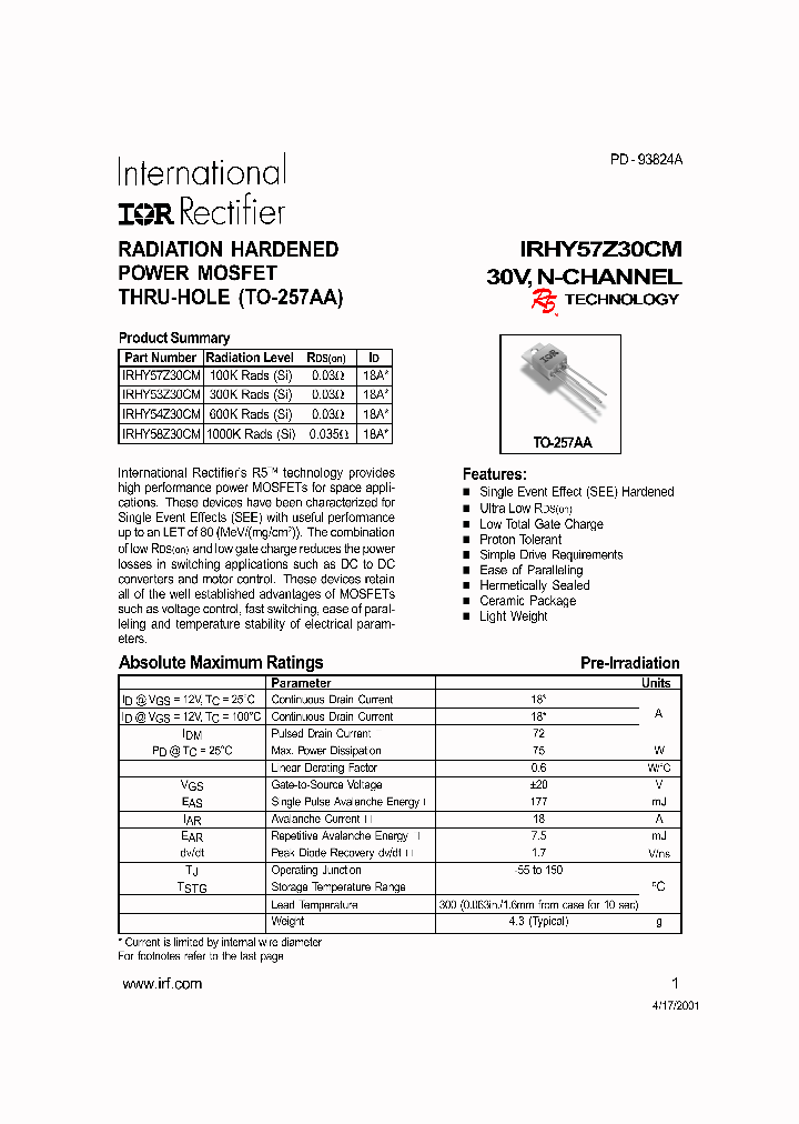 IRHY57Z30CM_931239.PDF Datasheet