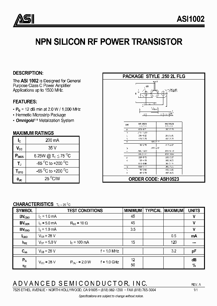 ASI1002_974771.PDF Datasheet