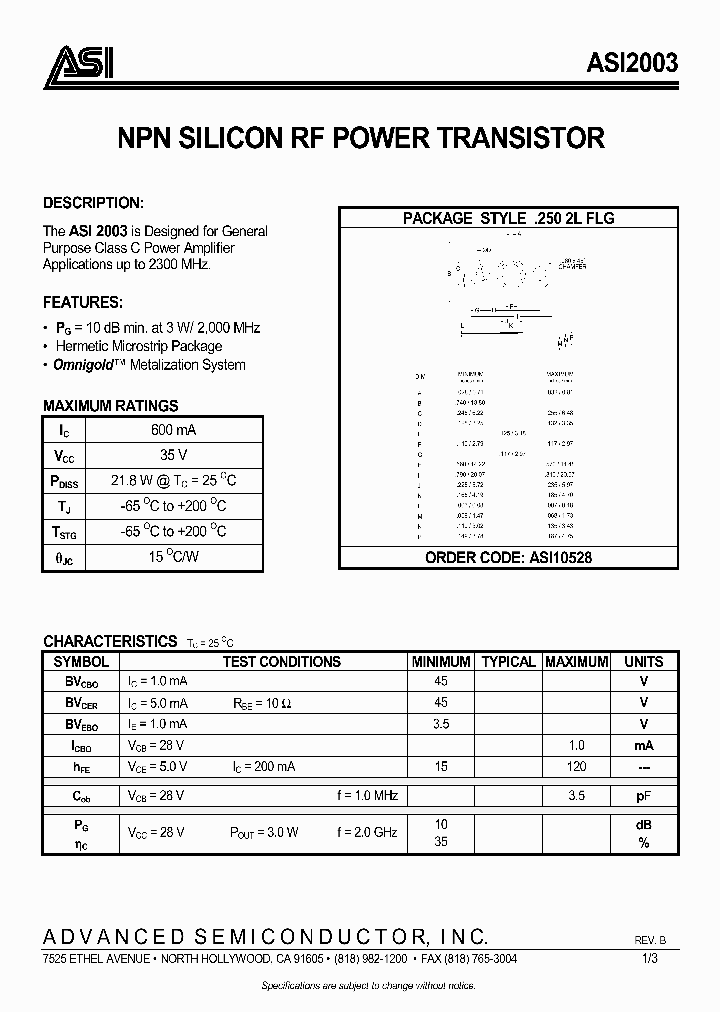 ASI2003_974774.PDF Datasheet