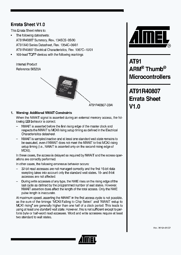 AT91R40807_975039.PDF Datasheet