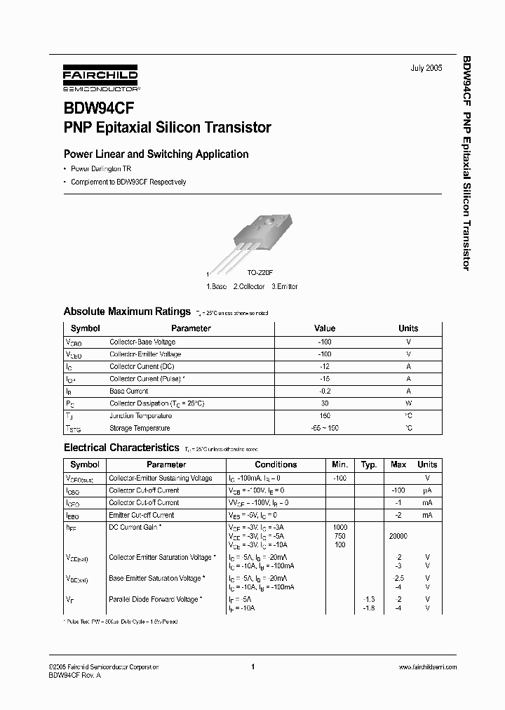 BDW94CF_975863.PDF Datasheet