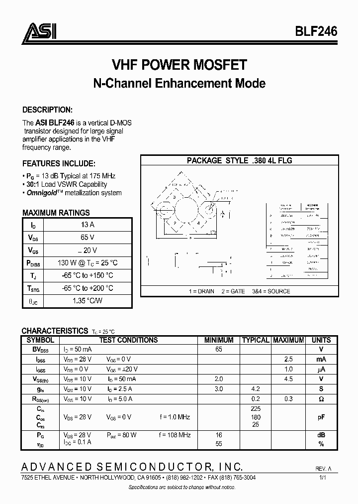 BLF246_976286.PDF Datasheet