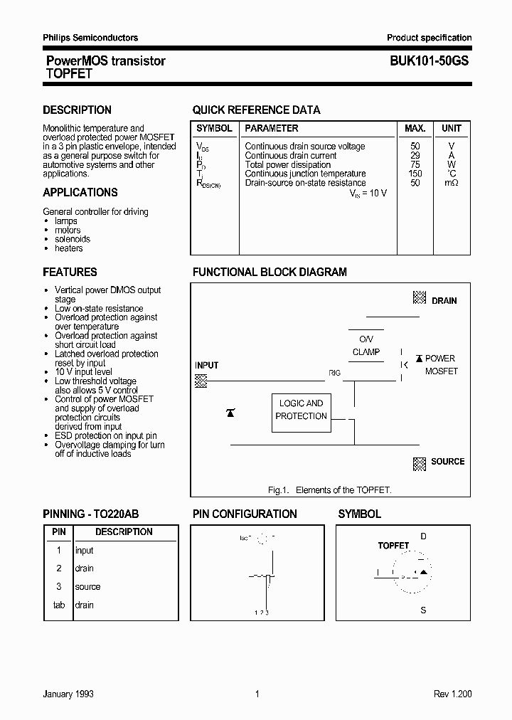 BUK101-50GS1_976813.PDF Datasheet