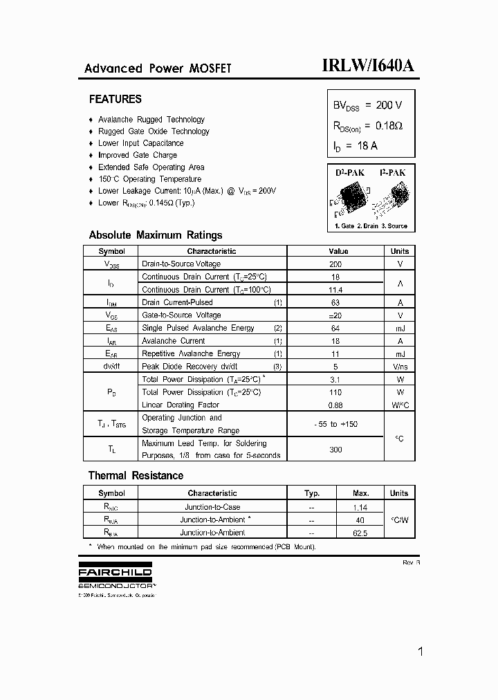 IRLW640_987461.PDF Datasheet