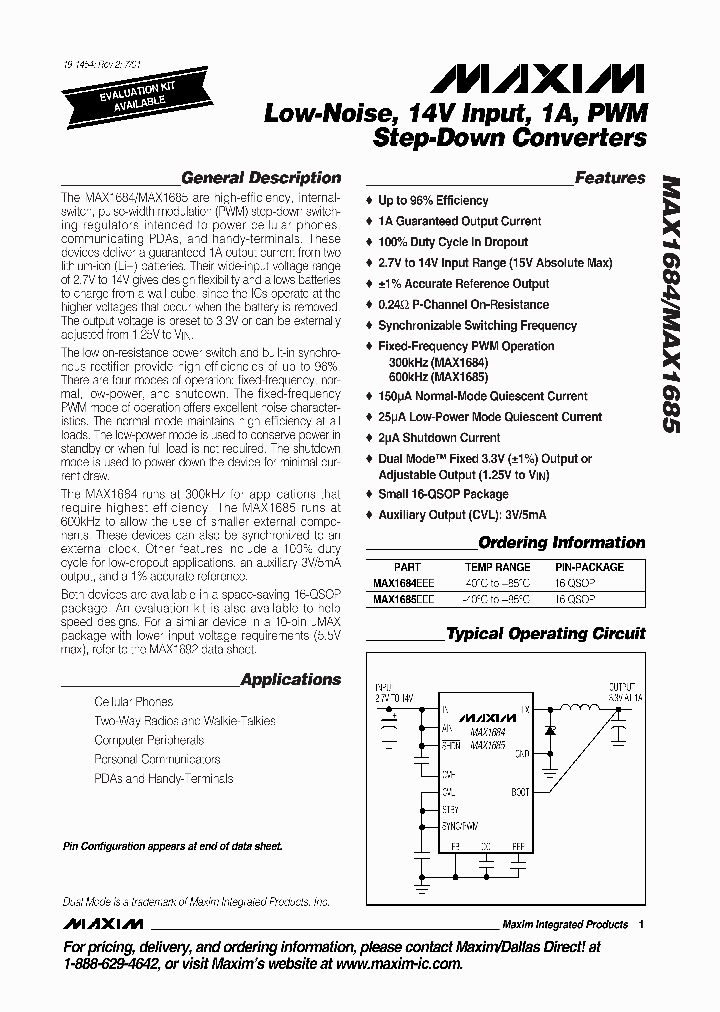 MAX1685_990104.PDF Datasheet