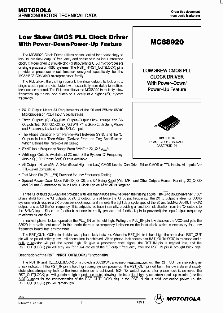 MC88920_991047.PDF Datasheet