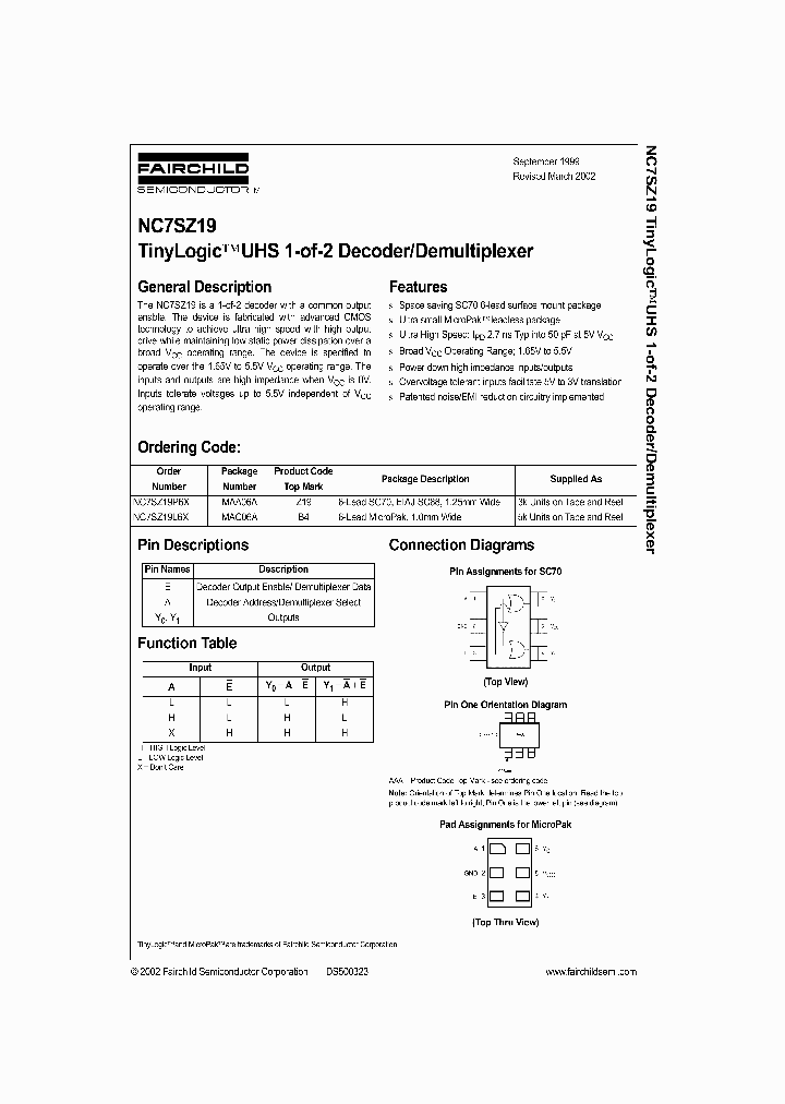NC7SZ19_992815.PDF Datasheet