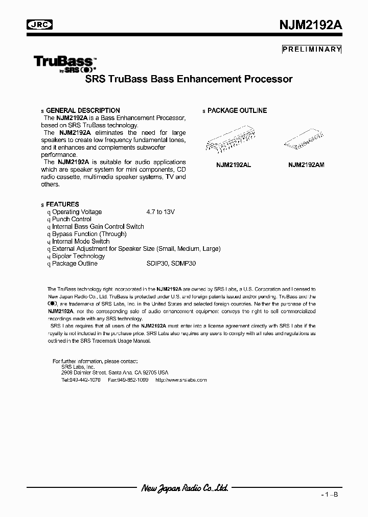 NJM2192A_993071.PDF Datasheet