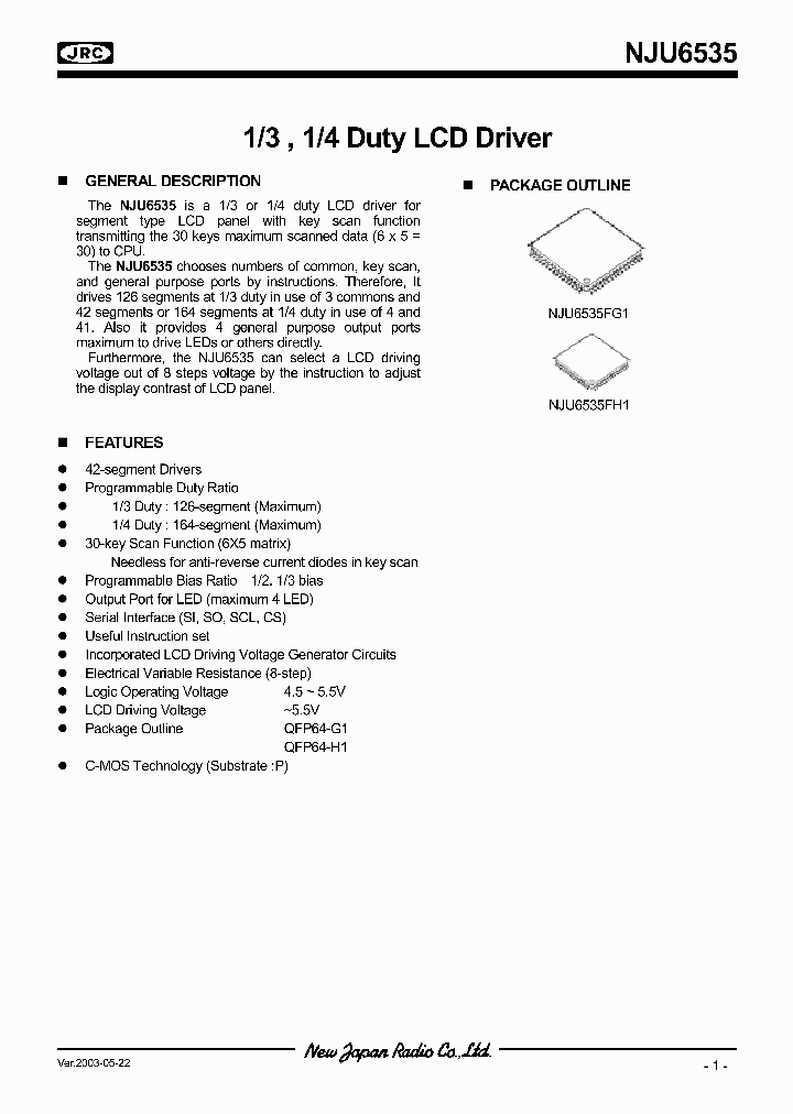 NJU6535_993277.PDF Datasheet
