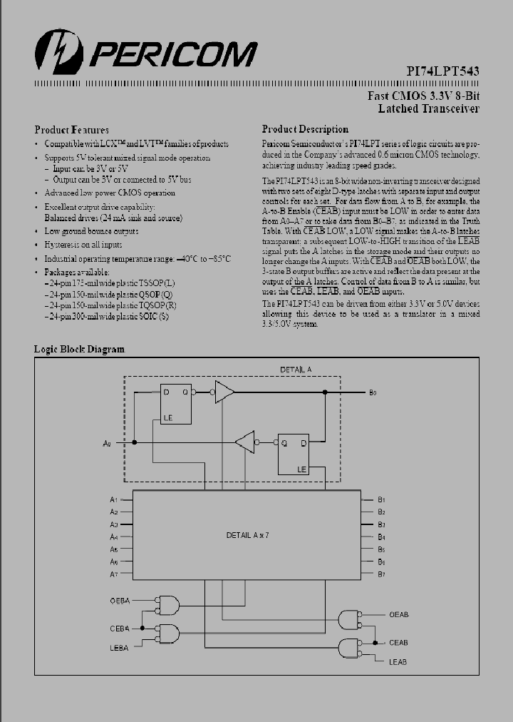 PI74LPT543_998417.PDF Datasheet