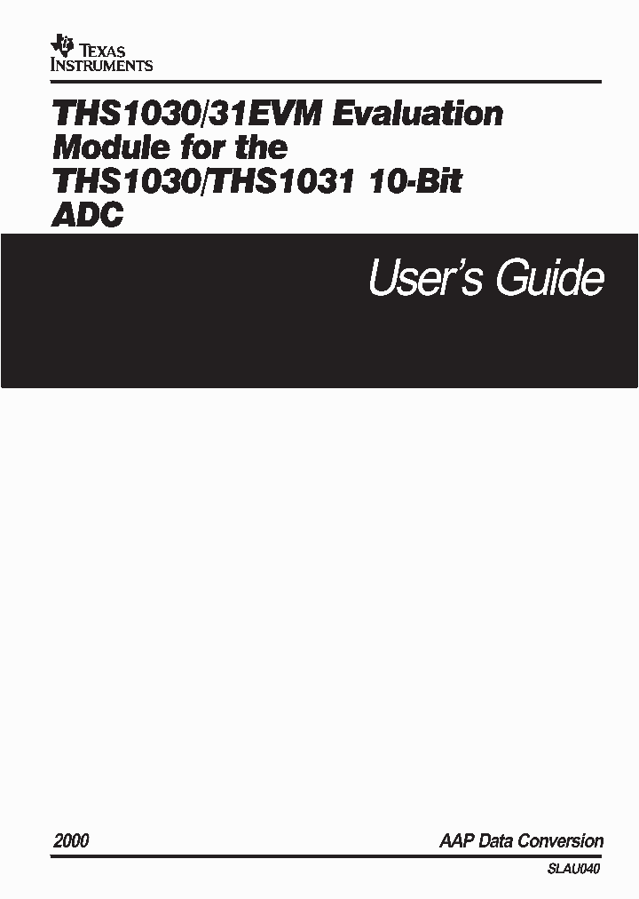 SLAU040_1002433.PDF Datasheet