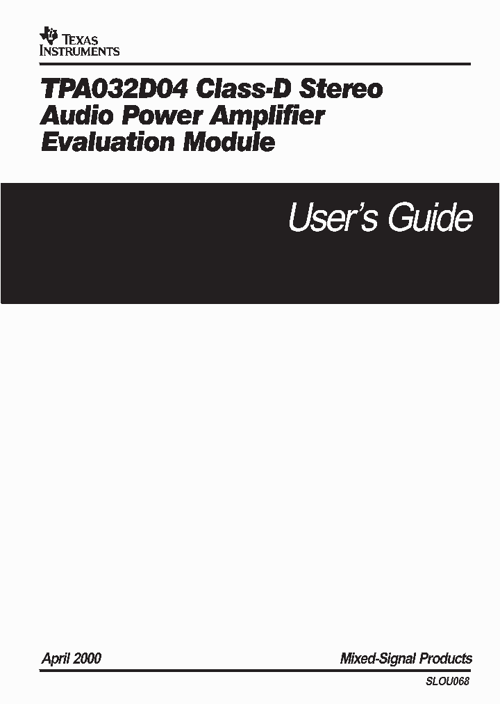 SLOU068_1003122.PDF Datasheet