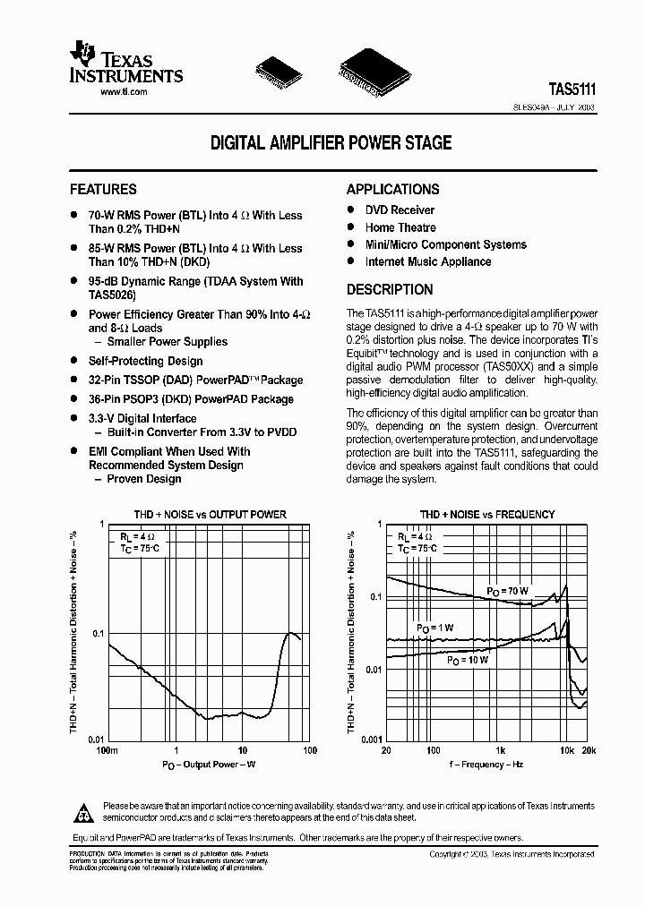 TAS5111_1004795.PDF Datasheet