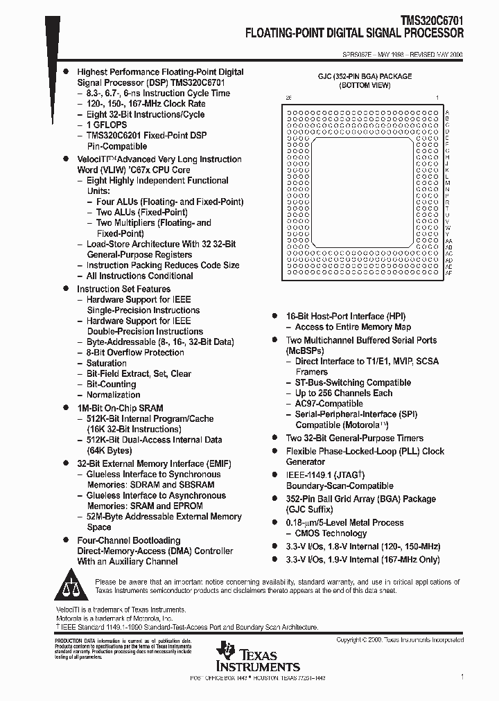 TMS320C6701_1005873.PDF Datasheet