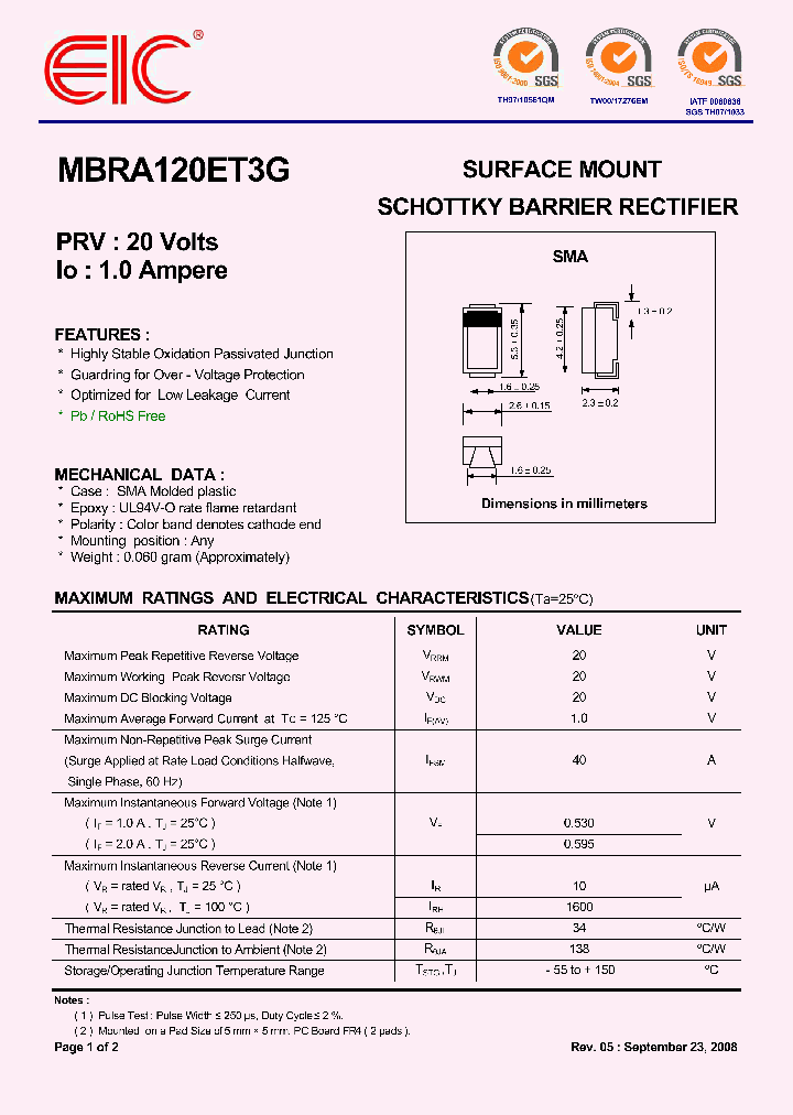 MBRA120ET3G_4932861.PDF Datasheet