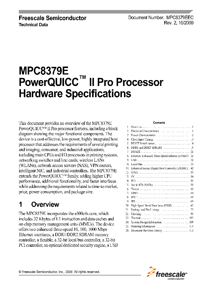 MPC8379ECZQAJGA_4935389.PDF Datasheet