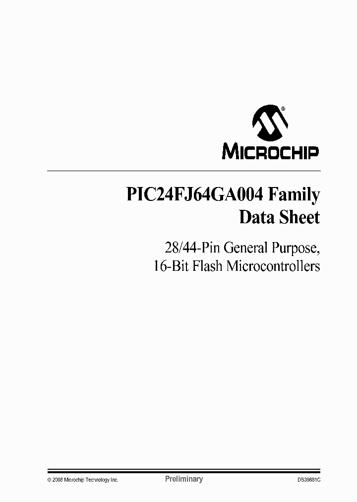 PIC24FJ64GA00408_4935753.PDF Datasheet