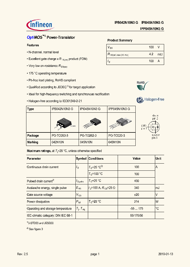 IPP045N10N3G_4939045.PDF Datasheet