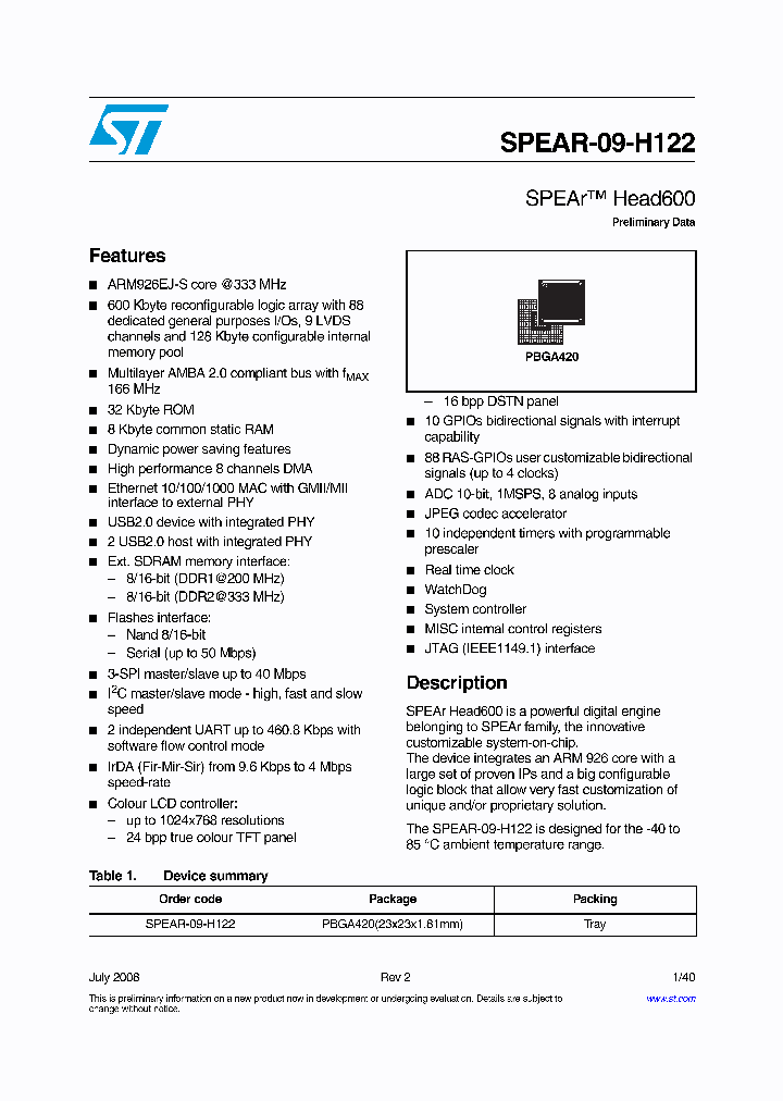 SPEAR-09-H122_4942521.PDF Datasheet