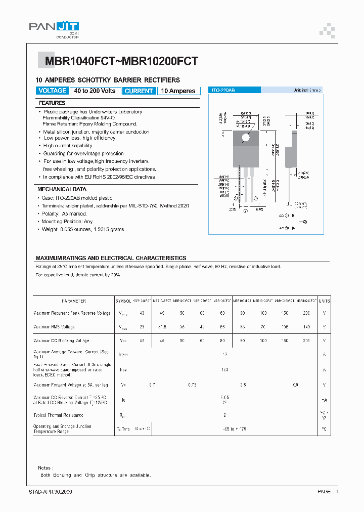 MBR1040FCT_4945807.PDF Datasheet