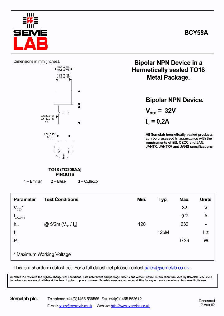 BCY58A_4947465.PDF Datasheet