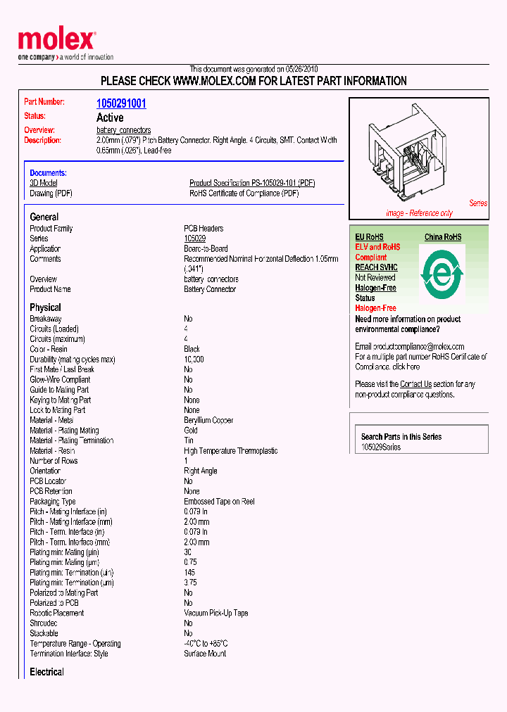 1050291001_4949699.PDF Datasheet