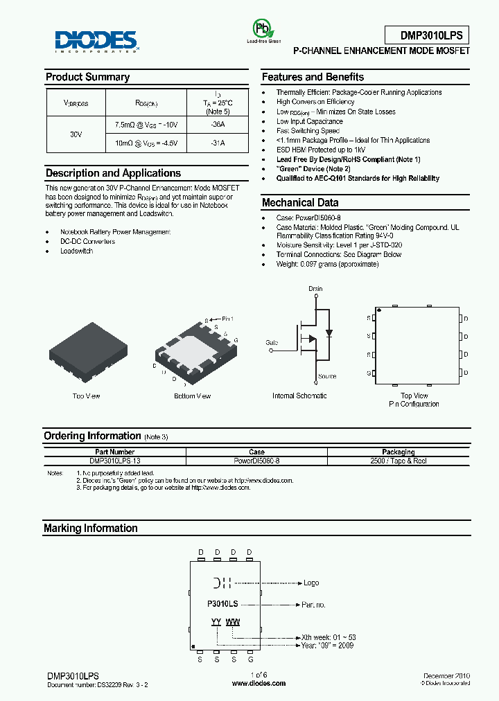 DMP3010LPS_4954010.PDF Datasheet