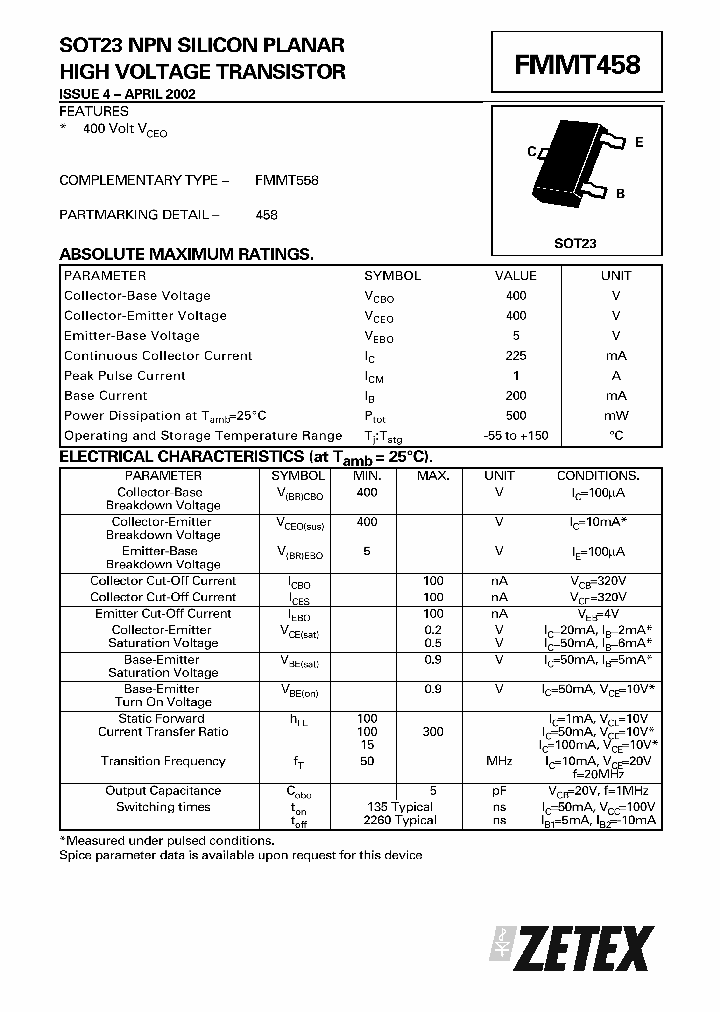 FMMT458_4976005.PDF Datasheet