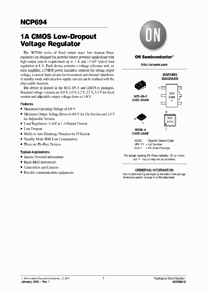 NCP694H25HT1G_4980156.PDF Datasheet