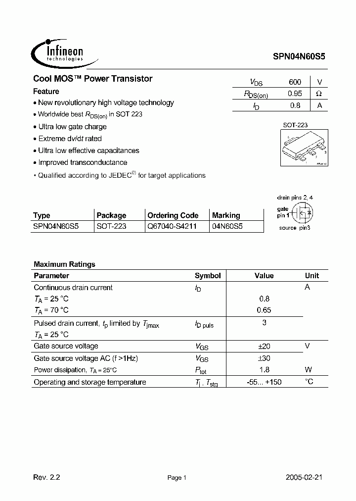 SPN04N60S5_4988099.PDF Datasheet