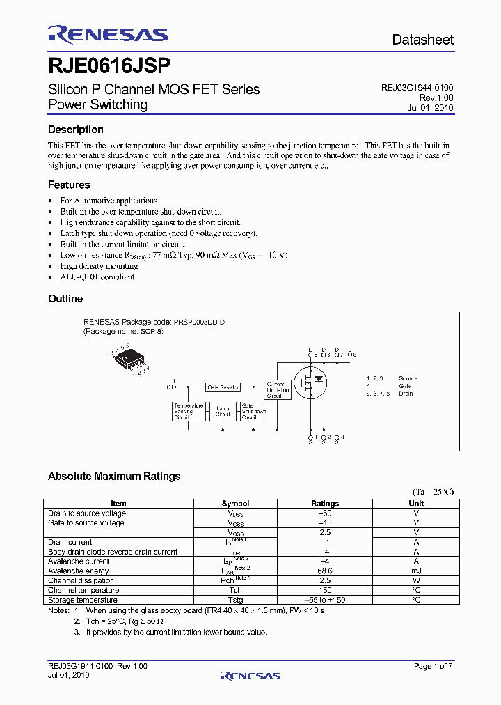 RJE0616JSP_4989775.PDF Datasheet