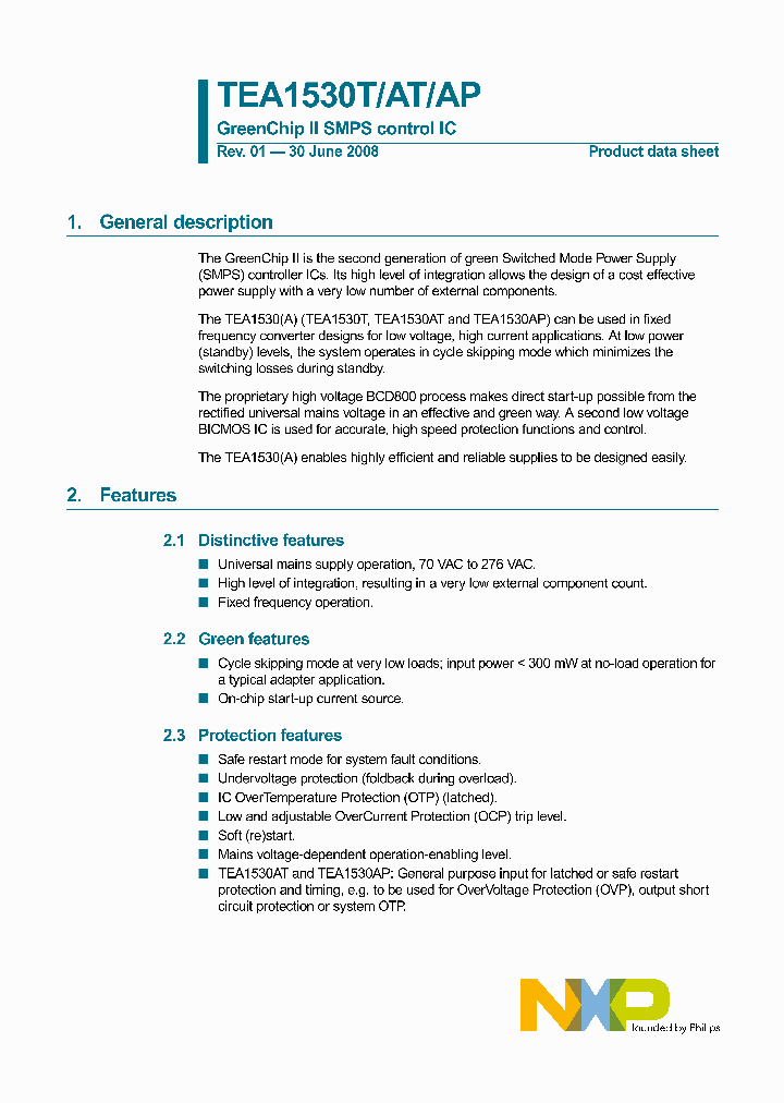 TEA1530AP_4994699.PDF Datasheet