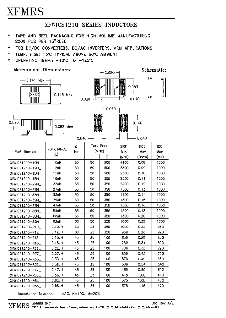 XFWICS1210-10N_4995843.PDF Datasheet