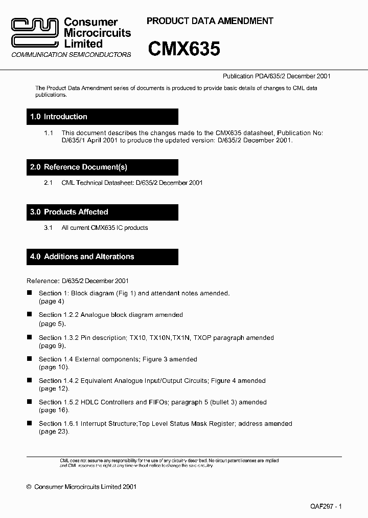 CMX635_5000030.PDF Datasheet