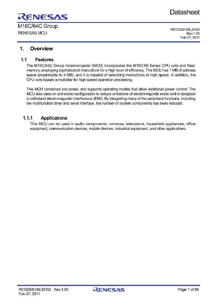 R5F36406CDFA_5000154.PDF Datasheet