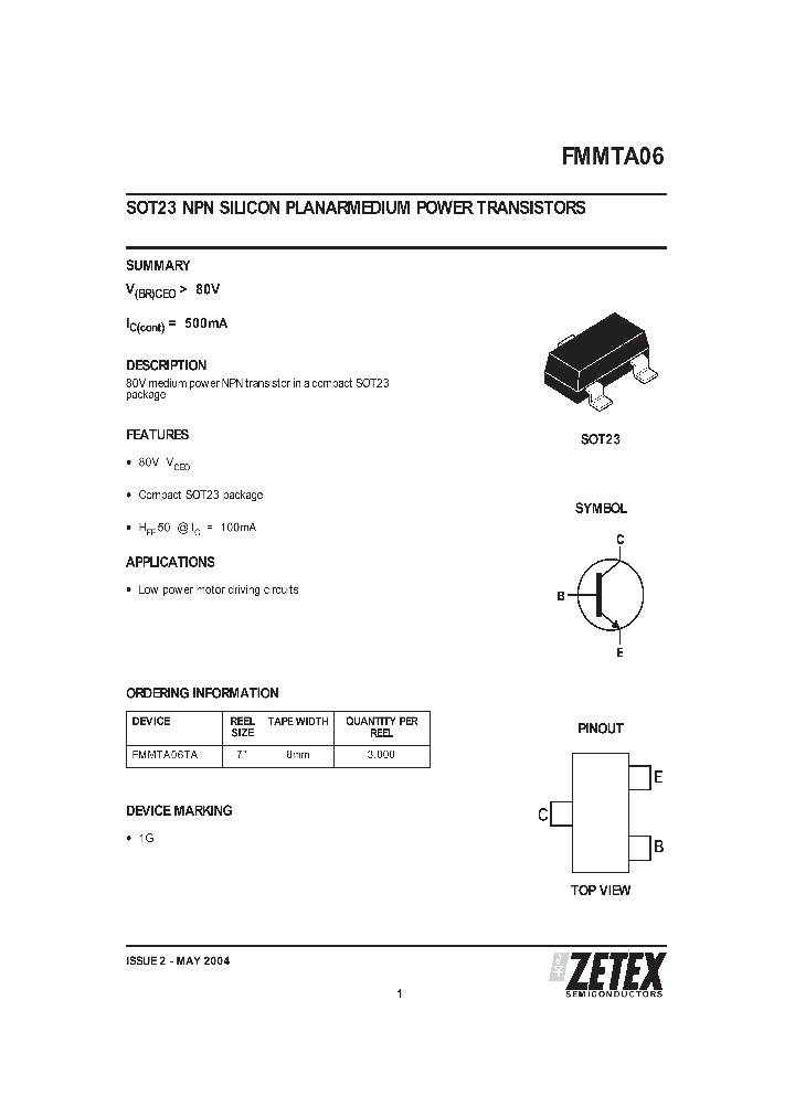 FMMTA06_5001013.PDF Datasheet