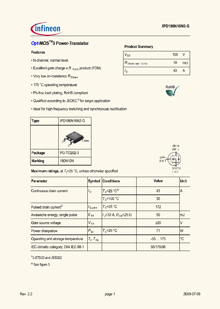 IPD180N10N3G_5001450.PDF Datasheet
