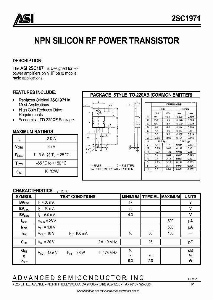 2SC1971_5009569.PDF Datasheet