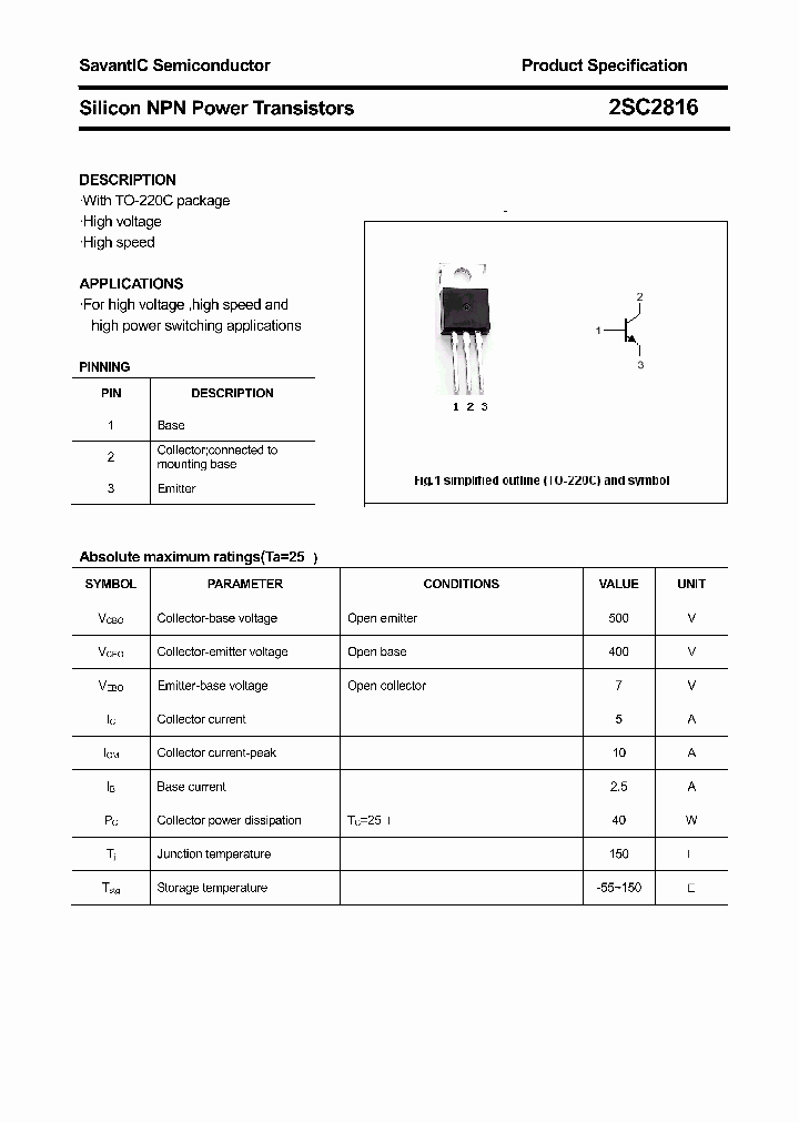 2SC2816_5009982.PDF Datasheet