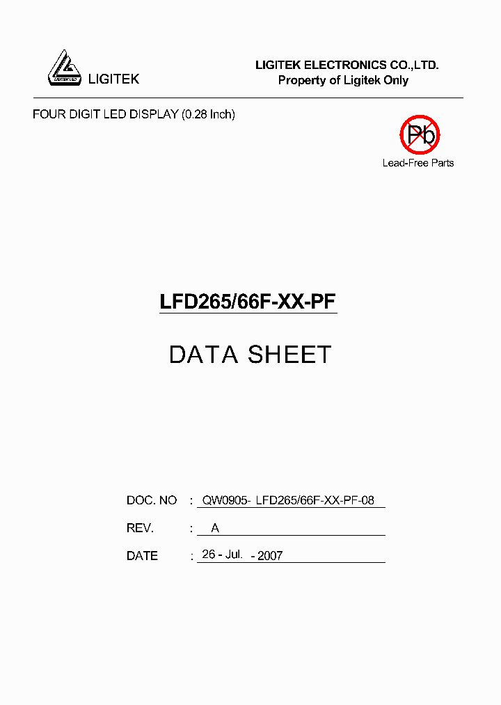 LFD265-66F-XX-PF_5015601.PDF Datasheet