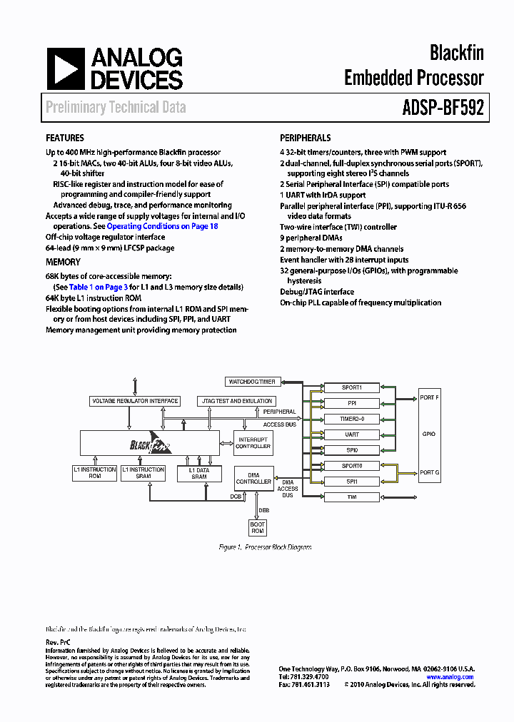 ADSP-BF592_5027473.PDF Datasheet