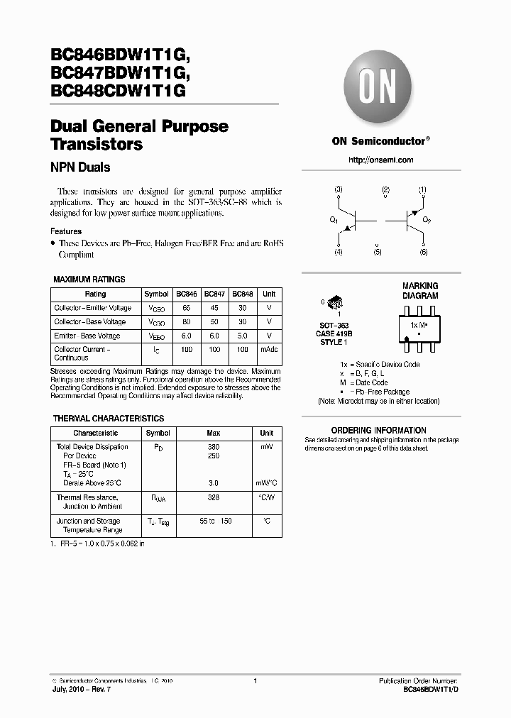 BC846BDW1T1D_5038135.PDF Datasheet