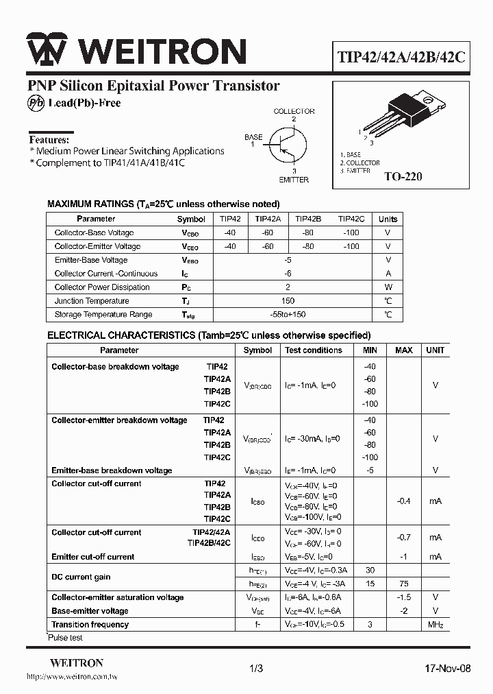 TIP42_5042846.PDF Datasheet