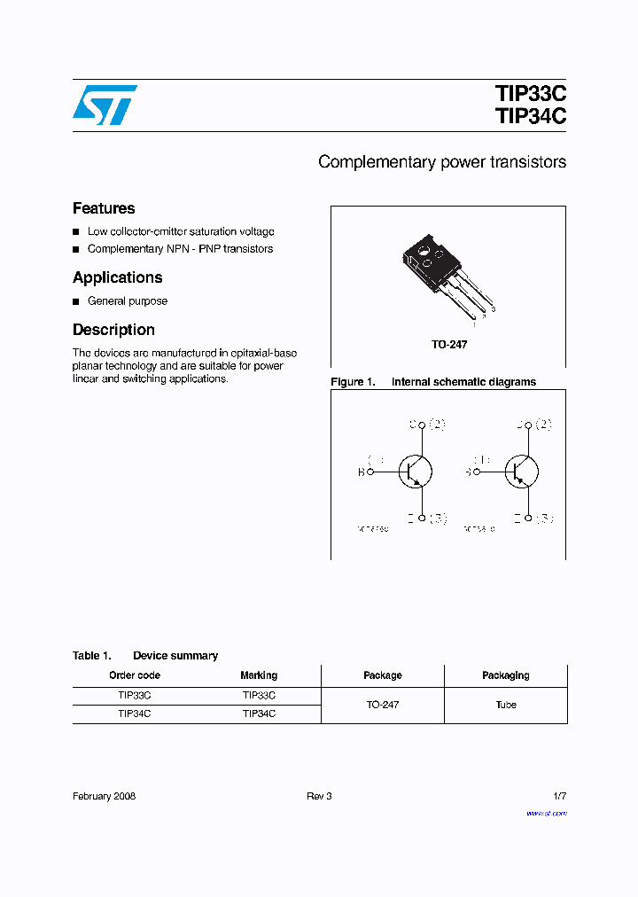 TIP33C08_5045697.PDF Datasheet