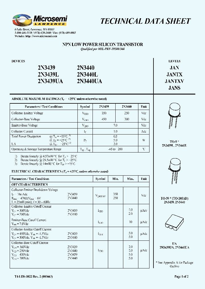 2N3439_5045825.PDF Datasheet