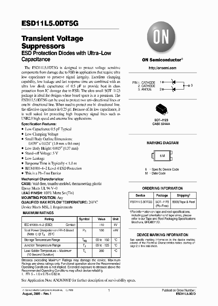 ESD11L50DT5G_5045997.PDF Datasheet