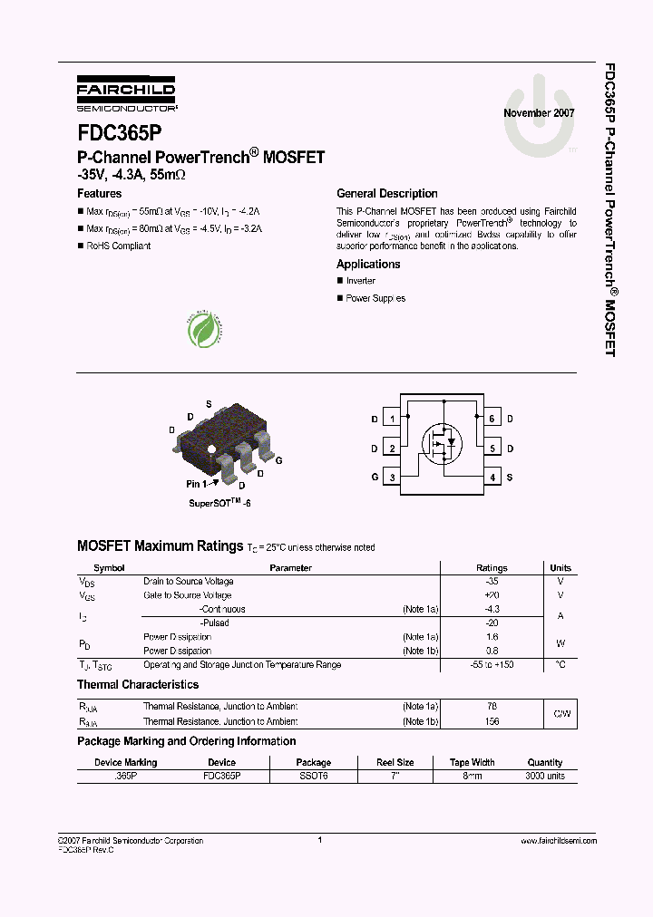 FDC365P_5051167.PDF Datasheet
