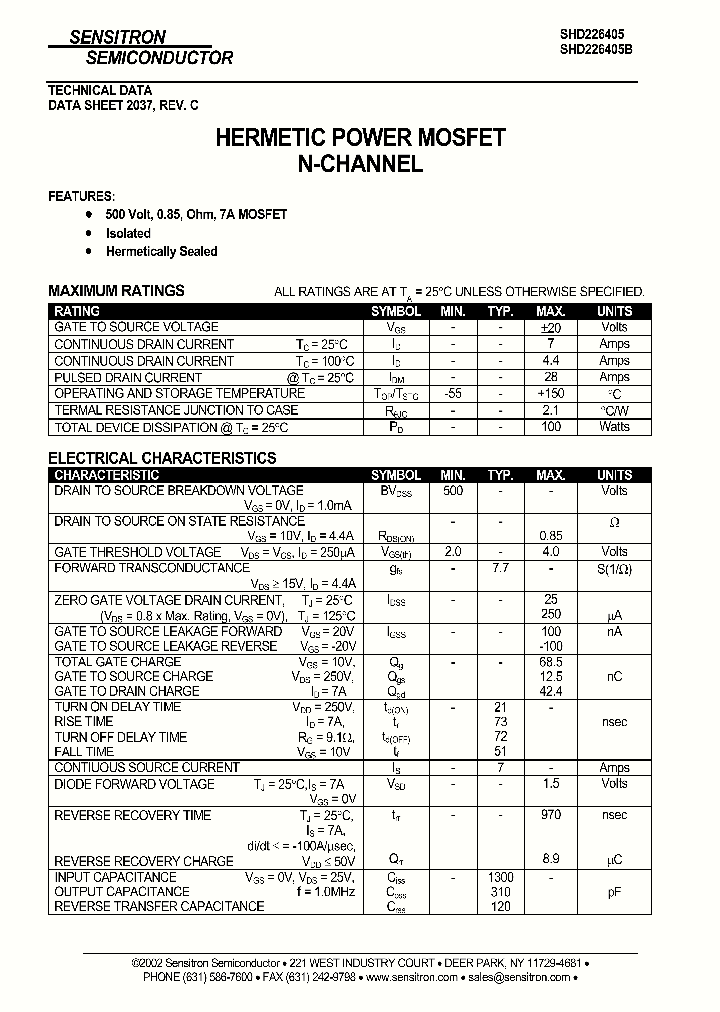 SHD226405_5053358.PDF Datasheet