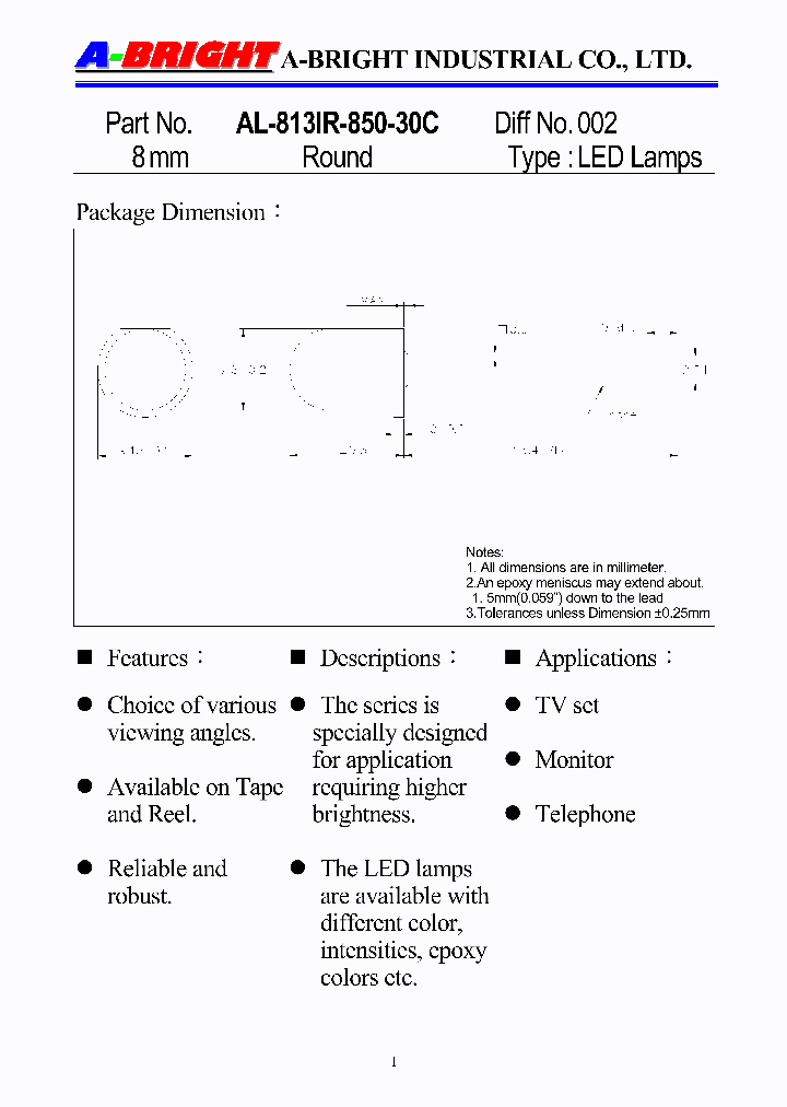 AL-813IR-850-30C08_5066888.PDF Datasheet